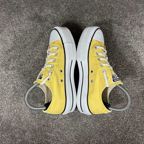 Converse CT All Star Lift OX 568627C Women’s Size 6 Butter Yellow Canvas Shoes - Picture 7 of 11